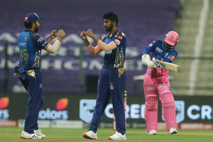 mi win vs rr Mumbai Indians defeated Rajasthan Royals by 57 runs